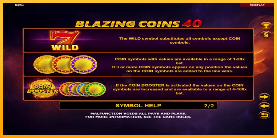 Blazing Coins 40 gaming machine for money, picture 6