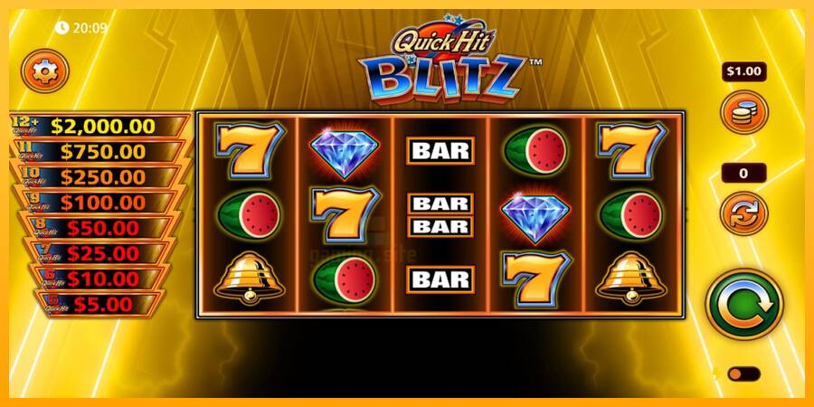 Quick Hit Blitz Gold gaming machine for money, picture 3