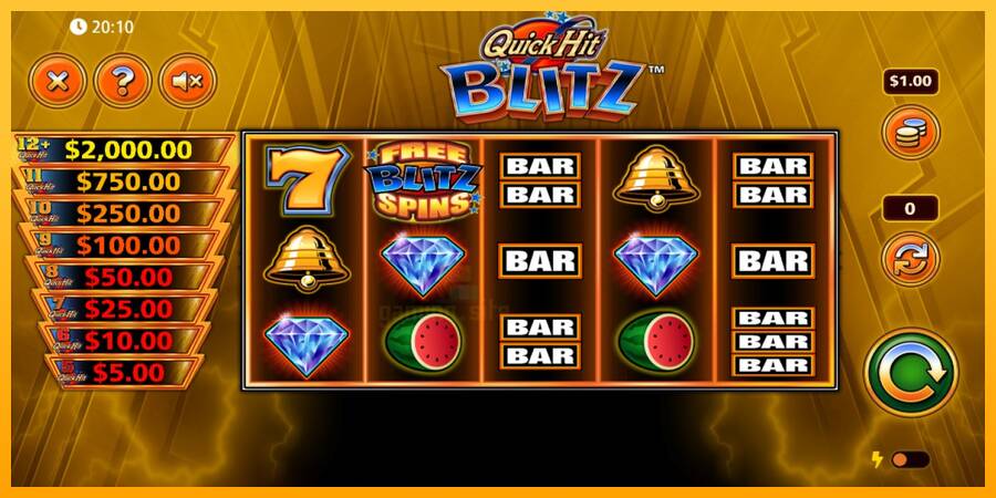 Quick Hit Blitz Gold gaming machine for money, picture 4