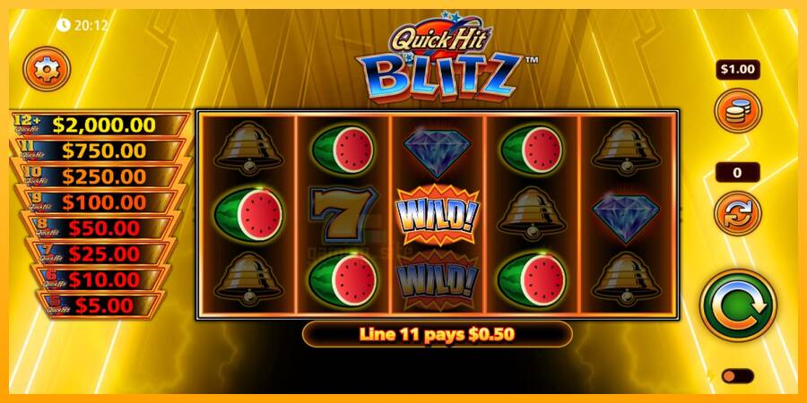 Quick Hit Blitz Gold gaming machine for money, picture 5