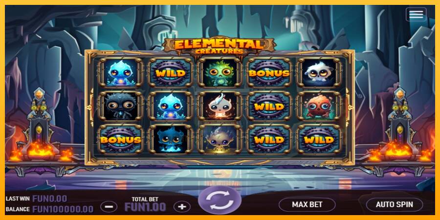 Elemental Creatures gaming machine for money, picture 1