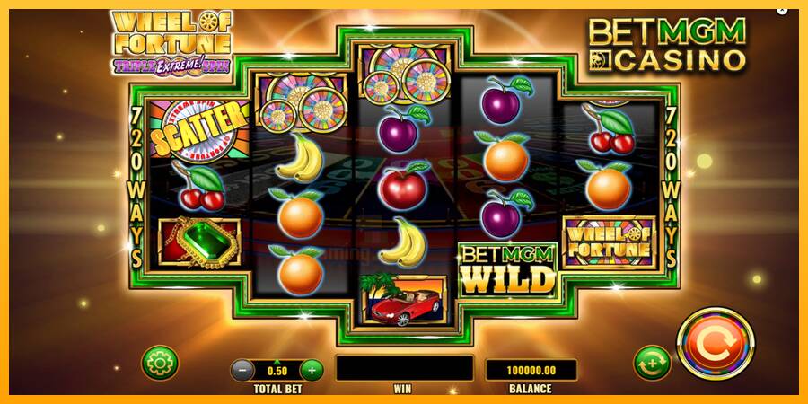 Wheel of Fortune Triple Extreme Spin BetMGM gaming machine for money, picture 2