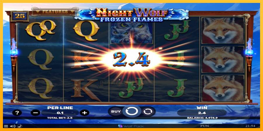 Night Wolf - Frozen Flames gaming machine for money, picture 3