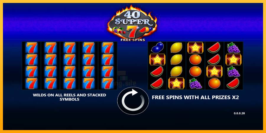 40 Super 7 Free Spins gaming machine for money, picture 1