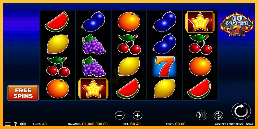 40 Super 7 Free Spins gaming machine for money, picture 2