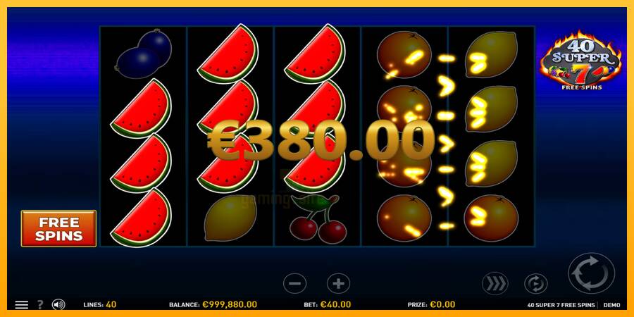 40 Super 7 Free Spins gaming machine for money, picture 4