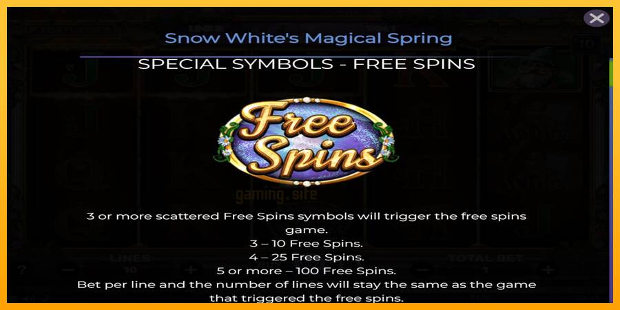 Snow Whites Magical Spring gaming machine for money, picture 4