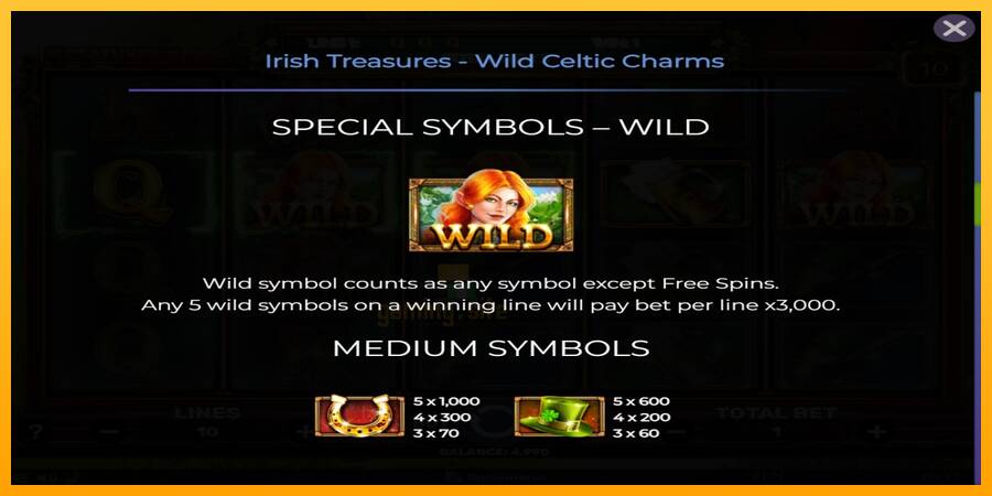 Irish Treasures - Wild Celtic Charms gaming machine for money, picture 5