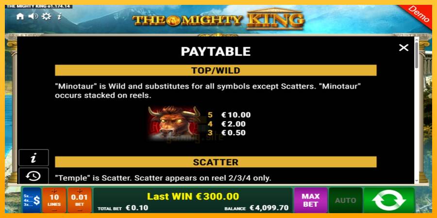 The Mighty King gaming machine for money, picture 4