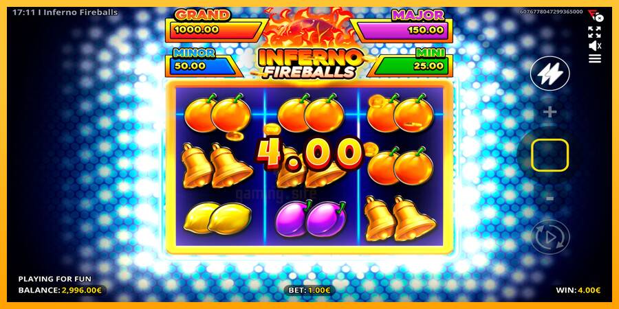 Inferno Fireballs gaming machine for money, picture 3