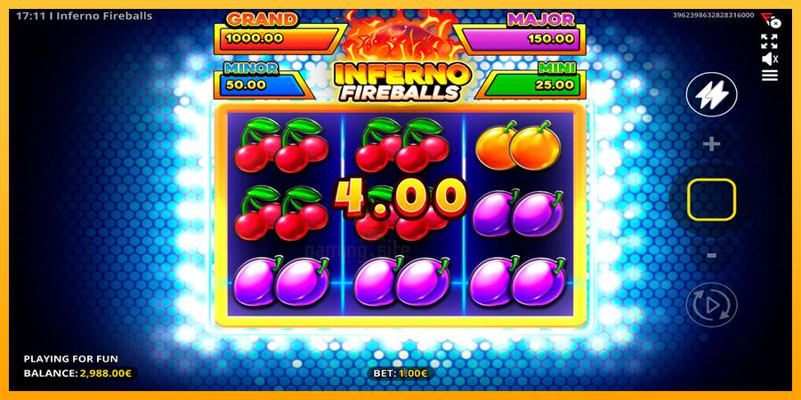 Inferno Fireballs gaming machine for money, picture 4