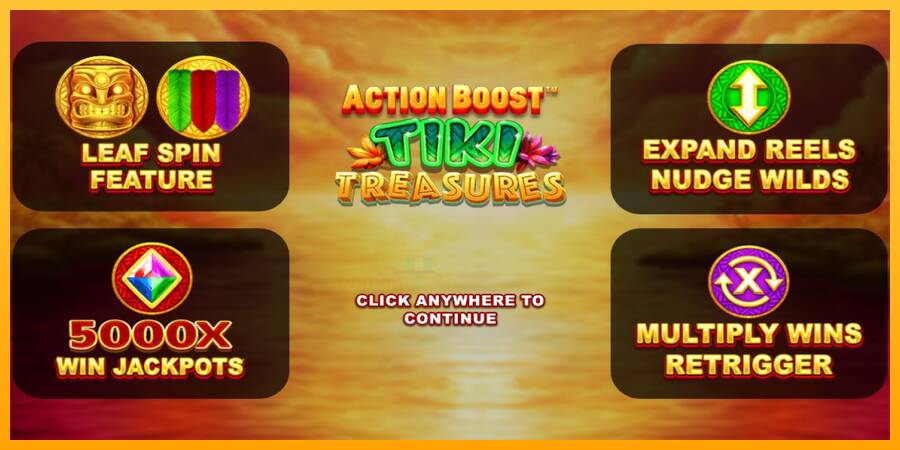 Action Boost Tiki Treasures gaming machine for money, picture 1