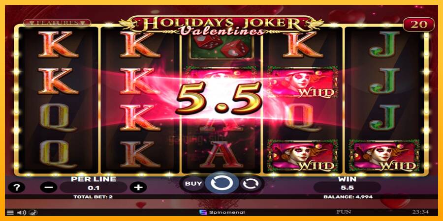 Holidays Joker - Valentines gaming machine for money, picture 3