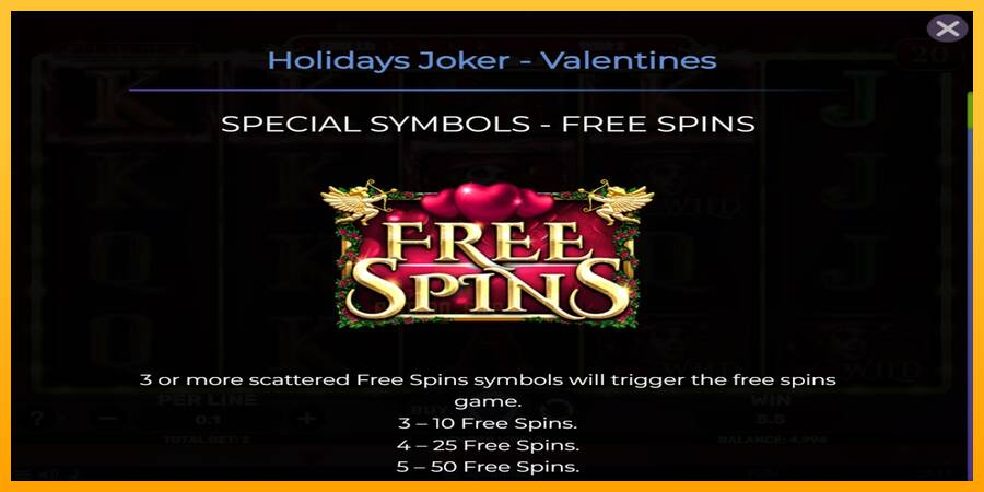 Holidays Joker - Valentines gaming machine for money, picture 4