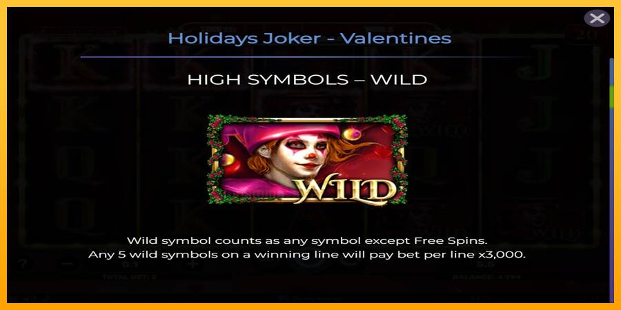 Holidays Joker - Valentines gaming machine for money, picture 5