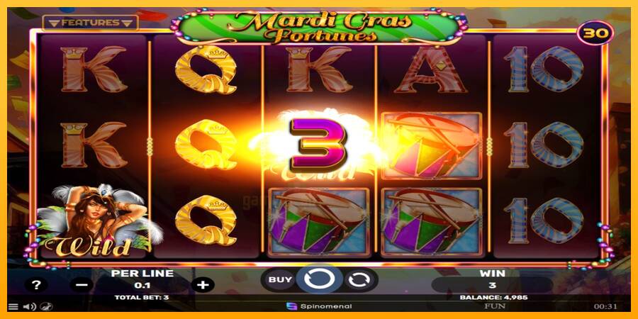 Mardi Gras Fortunes gaming machine for money, picture 3