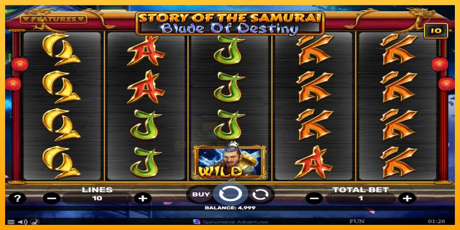 Story of the Samuari: Blade of Destiny gaming machine for money, picture 2