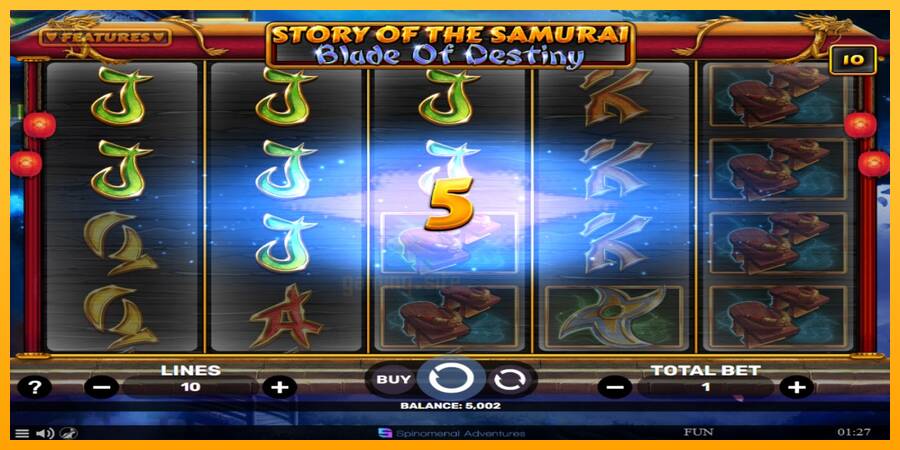 Story of the Samuari: Blade of Destiny gaming machine for money, picture 3