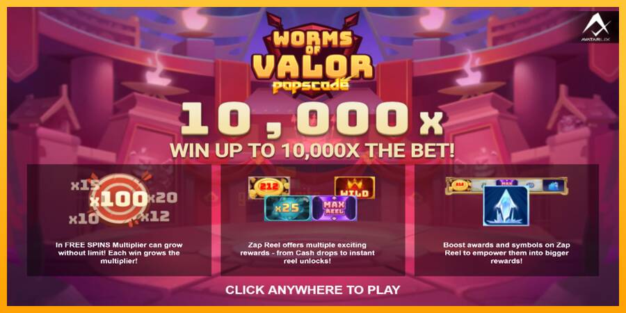 Worms of Valor gaming machine for money, picture 1