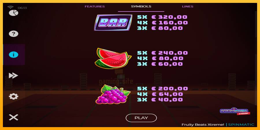 Fruity Beats Xtreme gaming machine for money, picture 4