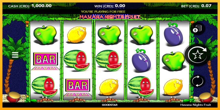 Havana Nights Fruit gaming machine for money, picture 1