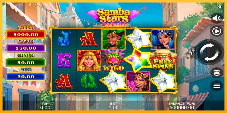 Samba Stars: Hold the Spin gaming machine for money, picture 1