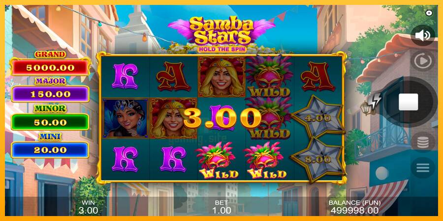 Samba Stars: Hold the Spin gaming machine for money, picture 2