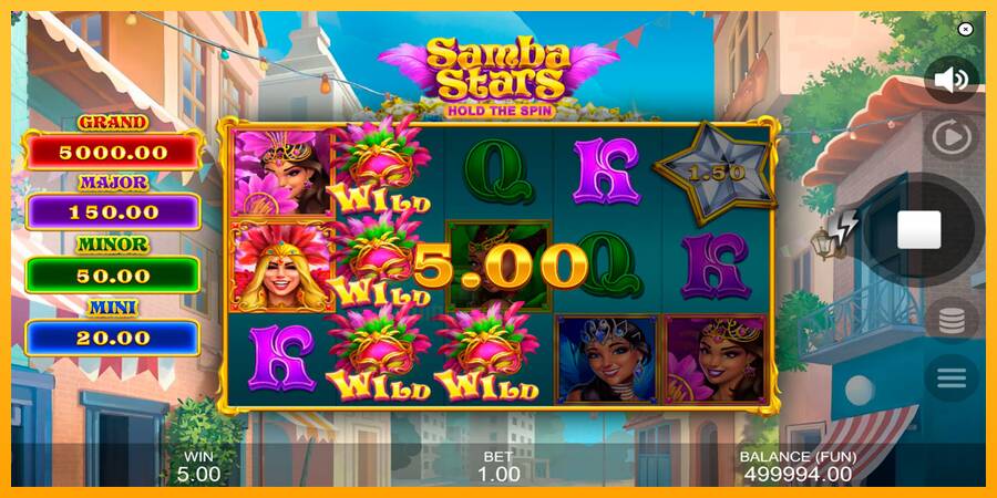 Samba Stars: Hold the Spin gaming machine for money, picture 3