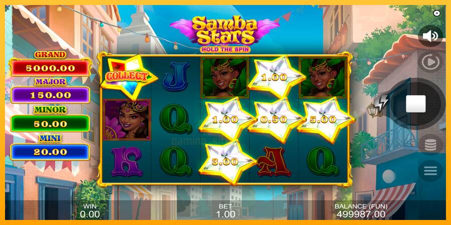 Samba Stars: Hold the Spin gaming machine for money, picture 4