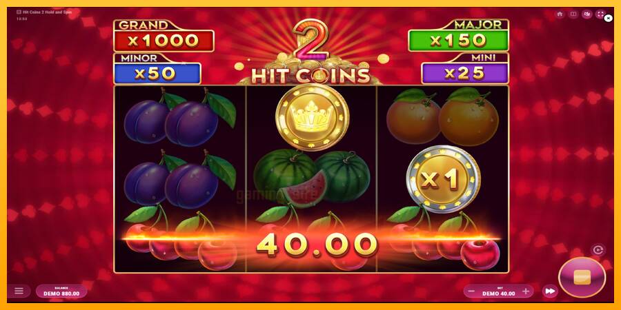 Hit Coins 2 Hold and Spin gaming machine for money, picture 3