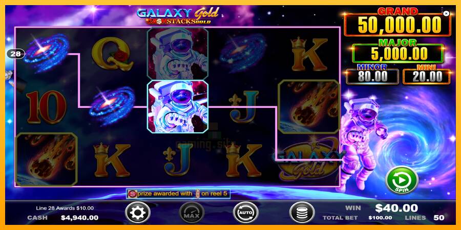 Galaxy Gold CashStacks Gold gaming machine for money, picture 3