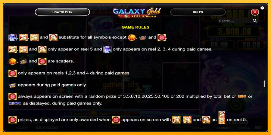 Galaxy Gold CashStacks Gold gaming machine for money, picture 7