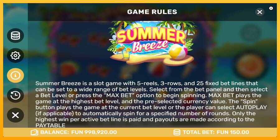 Summer Breeze gaming machine for money, picture 5