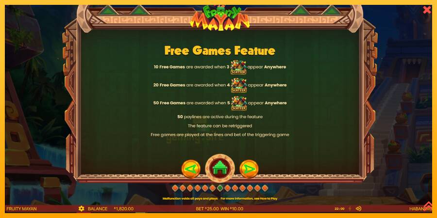 Fruity Mayan gaming machine for money, picture 6