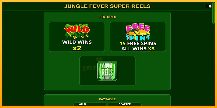 Jungle Fever Super Reels gaming machine for money, picture 5