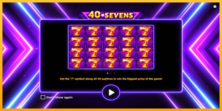 40 Sevens Buy Feature gaming machine for money, picture 1