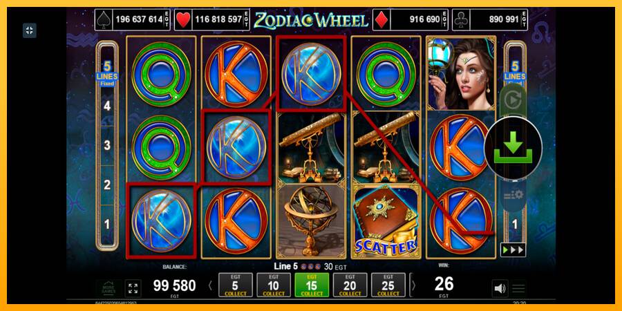 Zodiac Wheel gaming machine for money, picture 5