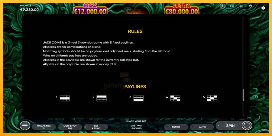 Jade Coins gaming machine for money, picture 7