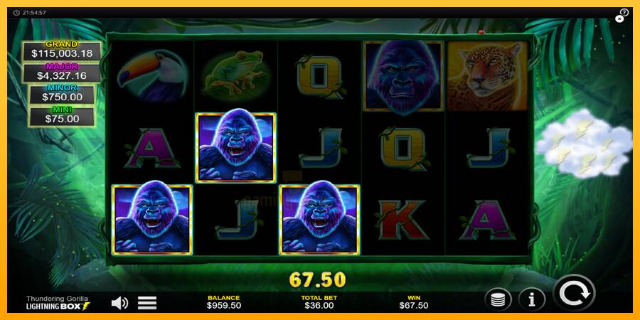 Thundering Gorilla gaming machine for money, picture 3