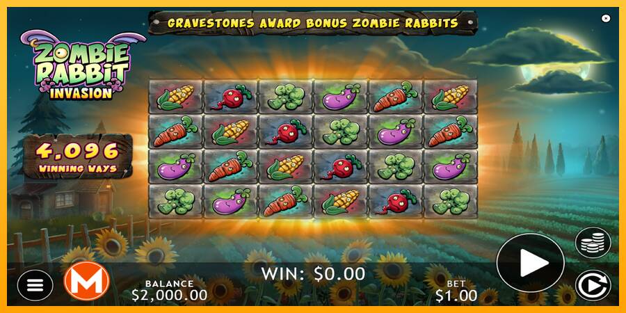 Zombie Rabbit Invasion gaming machine for money, picture 2