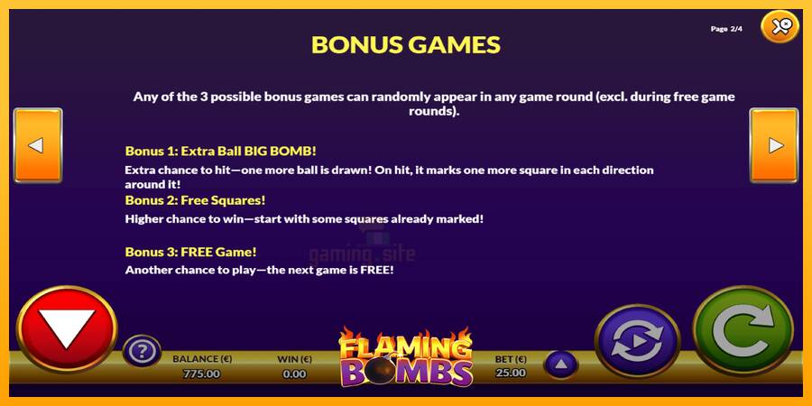 Flaming Bombs gaming machine for money, picture 5