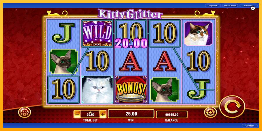 Kitty Glitter gaming machine for money, picture 4