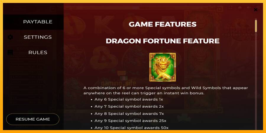 Dragon Fortune Frenzy gaming machine for money, picture 5