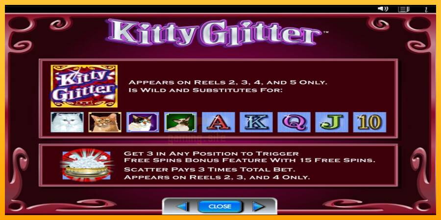 Kitty Glitter gaming machine for money, picture 5