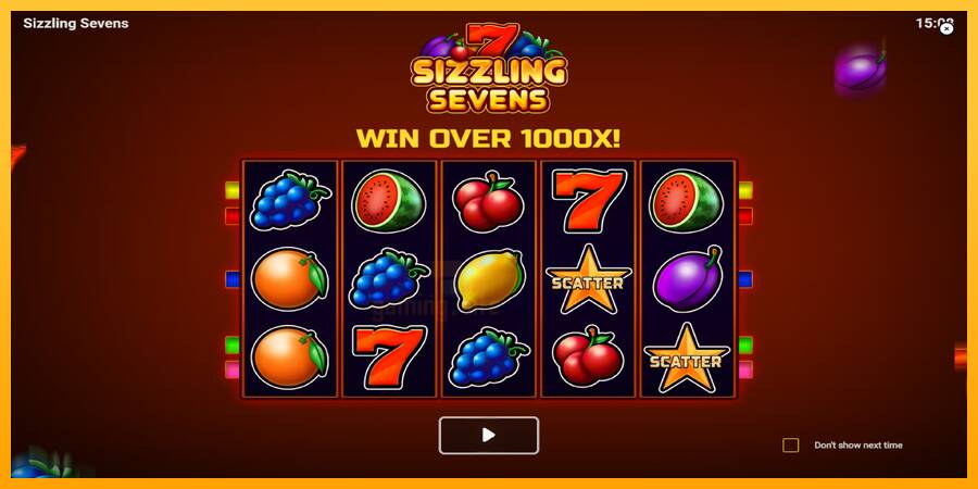 Sizzling Sevens gaming machine for money, picture 1