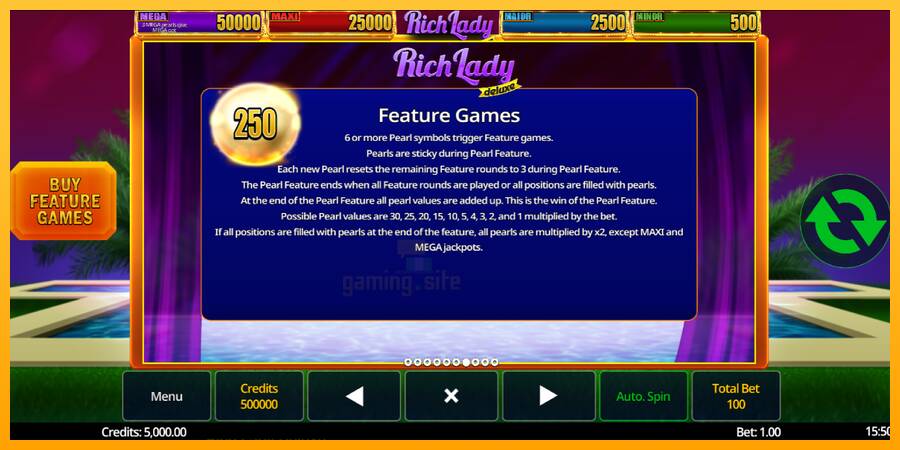 Rich Lady Deluxe gaming machine for money, picture 7