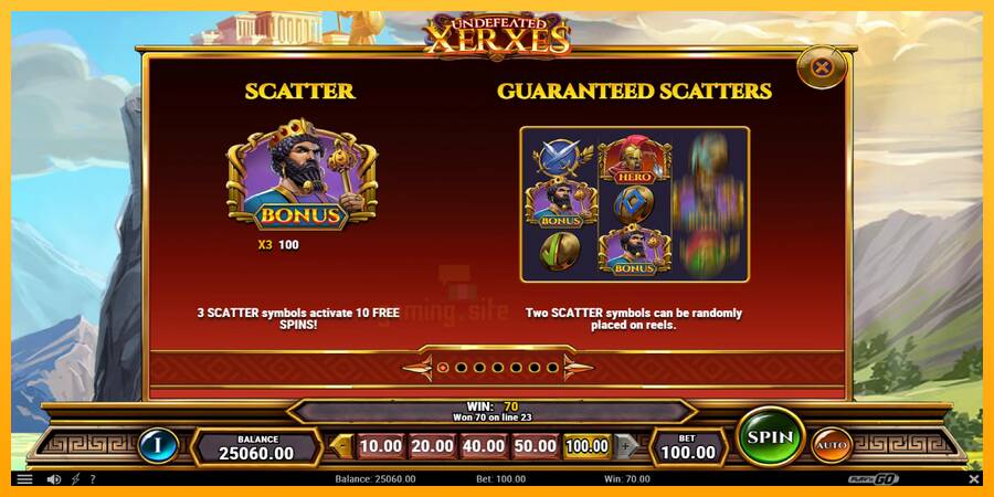 Undefeated Xerxes gaming machine for money, picture 5