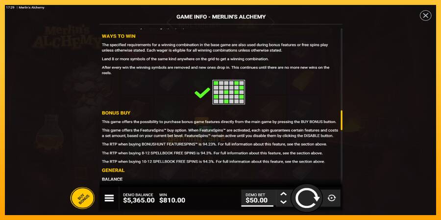 Merlins Alchemy gaming machine for money, picture 7