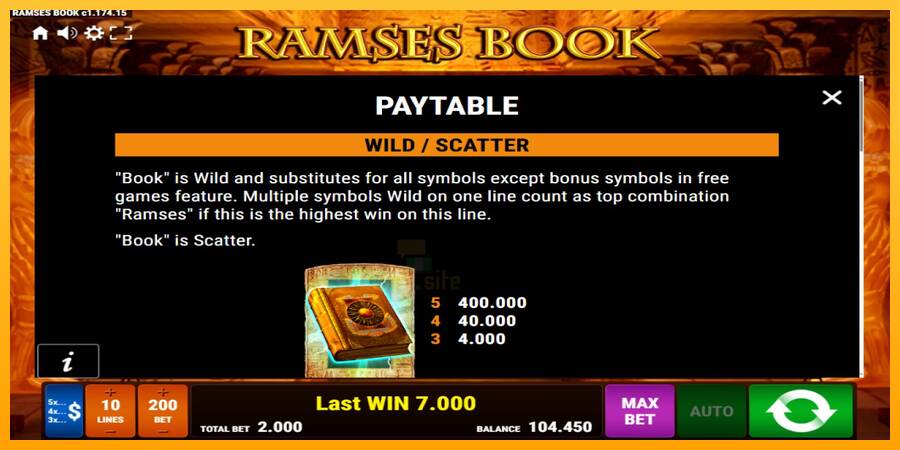 Ramses Book gaming machine for money, picture 5