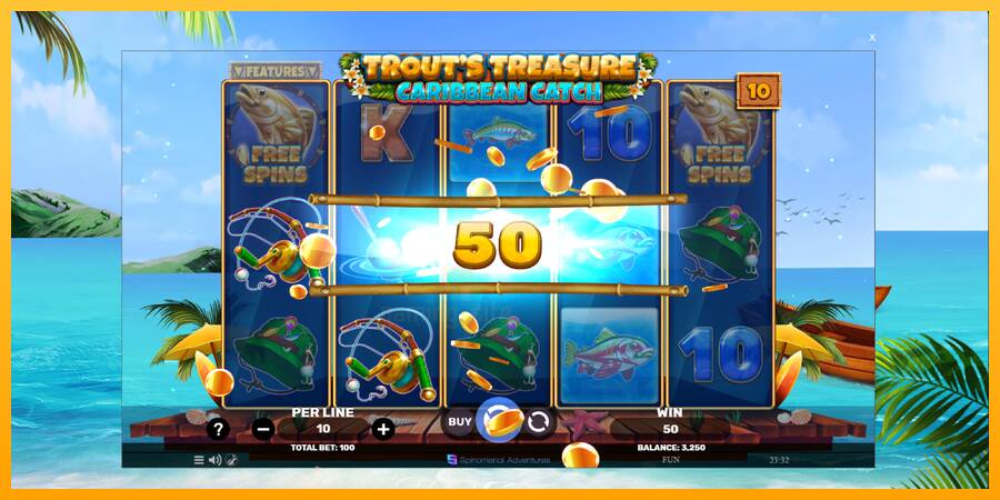 Trouts Treasure Caribbean Catch gaming machine for money, picture 4